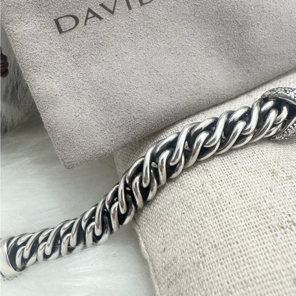 David Yurman Diamond X Lyrica Bracelet .925 - Picture 9 of 11